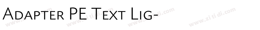 Adapter PE Text Lig字体转换